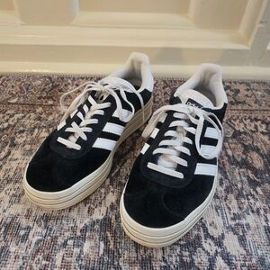 Adidas Women's Black and White Sneakers